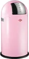 Produktbild: WESCO Pushboy Mülleimer 50L 175831-26 | Edelstahl-Klappe | pulverbeschichtet | Innenbehälter Metall | pink