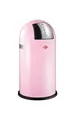 Produktbild: WESCO Pushboy 50l Mülleimer pink mit Edelstahlklappe und Einsatz