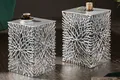 Produktbild: riess-ambiente Beistelltisch LEAF 30cm silber (Set, 1-St), Nachttisch · Metall · Handarbeit · Modern Design