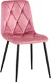 Produktbild: CLP Esszimmerstuhl Clairton gepolstert mit Rückenlehne bis 150 kg belastbar,Samt rosa