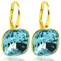 Produktbild: 925 Ohrringe Marken Kristalle Blau Gold Aquamarin Silber vergoldet NOBEL SCHMUCK