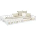 Produktbild: Homestyle4u Bodenbett, Weiß, Holz, 120x200 cm, Kinder- & Jugendzimmer, Kindermöbel, Kinderbetten, Kindereinzelbetten