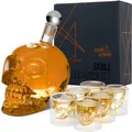 Produktbild: Oak & Steel Whisky Gläser und Dekanter Set Schädel (0.70 l) (S0905)