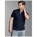 Produktbild: Trigema Poloshirt TRIGEMA Poloshirt mit dreifarbiger Knopfleiste (1-tlg) blau M (46/48)