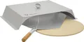 Produktbild: BBQ-Toro Edelstahl Pizzaaufsatz mit Thermometer, Pizzastein und Schaufel, Pizzahaube für Gasgrills