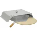 Produktbild: Edelstahl Pizzaaufsatz mit Thermometer, Pizzastein und Schaufel, Pizzahaube für Gasgrills - Bbq-toro