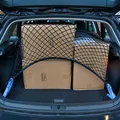 Produktbild: Vicera Gepäcknetz Kofferraum Netz 120x100 cm mit 4 Spanngurten • Kofferraumnetz fürs große SUVs, Transporter, Busse, Vans • Gepäcknetz Auto Ladungssicherung mit Zurrgurten für den Kofferraum