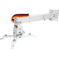 Produktbild: SCHWAIGER Beamer Deckenhalterung Wandhalterung Projektor Halterung universal neigbar drehbar schwenkbar 20kg Tragkraft Wand Decke weiß für Heimkino Büro Wohnzimmer Konferenzraum