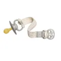 Produktbild: nip – Schnullerband | Nachhaltiges Schnullerband aus 100 % unbehandelter Bio-Baumwolle ohne Zusätze. Speichel- und schweißfestes Schnullerband mit Clip für Schnuller mit und ohne Ring | Grau