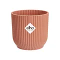 Produktbild: elho Vibes Fold Rund Mini 9 Pflanzentopf - Blumentopf für Innen - 100% recyceltes Plastik - Ø 9.3 x H 8.8 cm - Rosa/Zartrosa