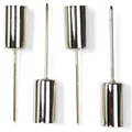 Produktbild: Riffelmacher Stabkerzenhalter Silberfarben 2,3 x 11 cm aus Metall - 4er Set