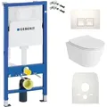 Produktbild: Lavita - Geberit Wc Set Mit Vorwandelement, Wand-wc Und Spülknopf