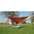 Produktbild: Sonnensegel Dreieck rot 5 x 5 x 5 m Tragetasche Sonnenschutz Beschattung