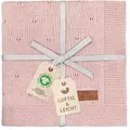Produktbild: DIKOS® Babydecke Ajour Strick Altrosa | leicht - luftig | l100% GOTS Bio-Baumwolle | Baby Erstausstattung Neugeborenen Decke für Mädchen | weiche Strick Taufdecke Kuscheldecke Geburt Taufe