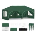 Produktbild: WOLTU Pavillon, Faltpavillon 3x6 m, mit 6 Seitenwänden, Partyzelt wasserabweisend UV-Schutz 50+, höhenverstellbarer Gartenpavillon, mit Tragetasche, für Outdoor Garten Camping Grün