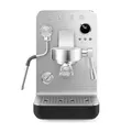 Produktbild: Smeg, Manuelle Espresso-Kaffeemaschine MiniPro EMC02BLMEU, Dreifach-Thermoblock, professioneller Dampfstab und Filterhalter, 1,7-Liter-Tank, abnehmbare Abtropfschale, 1700W, Schwarz Matt