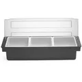 Produktbild: BarUp Zutatenbehälter – 3 Fächer, BarUp, Schwarz, 480x150x(H)100mm