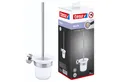 Produktbild: tesa WC-Reinigungsbürste MOON WC-Bürstenhalter ohne Bohren - 39 cm : 11,5 cm : 14,7 cm, Badezimmer, Gäste-WC, Wandmontage, (Packung, 1-tlg), selbstklebende WC-Bürste für Wandmontage - Edelstahl - silber matt