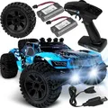 Produktbild: OVERMAX Hooligan Großes schnelles RC Auto, Maßstab 1:10, Geschwindigkeit 35 km/h, Reichweite 100 Meter, 4x4-Antrieb, 40 Minuten Fahrspaß, LED - Blau