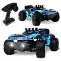 Produktbild: Overmax Hooligan RC Auto 1:10, 35 km/h 4WD, 100 m Reichweite, 2×1800 mAh Akku/40 Min, IPX5, 10 cm Reifen, LED, Metallantrieb
