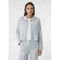 Produktbild: comma Jackenblazer Indoor-Jacke Kurze Jacke mit Hemdkragen und verdeckter Knopfleiste grau 38 EU