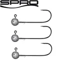 Produktbild: Spro Round Jighead HD Jig 90-3 Jighaken zum Gummifischangeln, Jigköpfe, Bleikopf zum Jiggen, Angelhaken für Gummiköder, Größe:10g / Gr. 3/0