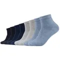 Produktbild: s.Oliver Unisex Socken, 8er Pack - Quarter, einfarbig Blau/Grau 43-46