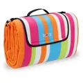 Produktbild: Relaxdays Picknickdecke, Orange, Pink, Textil, Metall, 200x200 cm, Wohntextilien, Decken, Fleecedecken