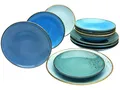 Produktbild: CreaTable Nature Collection Aqua Tellerset 12-tlg Steinzeug