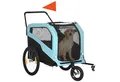 Produktbild: PawHut Fahrradhundeanhänger 2-in-1 Hundebuggy max. 30 kg, Hundewagen mit Reflektoren