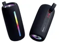 Produktbild: Denver BTL-360 tragbarer Bluetooth-Lautsprecher mit RGB-Beleuchtung, TWS-Funktion und Freisprechfunktion, Schwarz