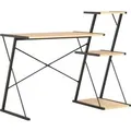 Produktbild: vidaXL Schreibtisch mit Regal Schwarz und Eiche 116x50x93 cm 20289