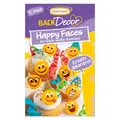 Produktbild: BackDecor | 15 Happy Faces | aus weißer Schokolade | Tortenaufleger