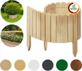 Produktbild: Floranica Rollborder Beeteinfassung 100 x 30 cm Natur Flexibler Holzzaun Deko für Gartenzaun Rasenkante Umzäunung Gartenzaun für Rasenflächen