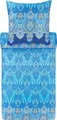 Produktbild: Bassetti Mako-Satin Bettwäsche-Garnitur Ragusa Farbe BLAU B1 Größe 155x220+80x80