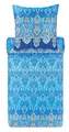 Produktbild: Bassetti RAGUSA Bettwäsche + 1 Kissenhülle aus 100% Baumwollsatin in der Farbe Blau B1, Maße: 155x220 + 1 K 80x80 cm - 9321858