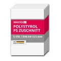 Produktbild: 5er Set Polystyrol Platten weiß DIN A4 Kunststoff-Zuschnitte Modellbau I mag_259