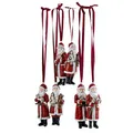 Produktbild: Loberon Weihnachtsmann 6er Set Corvin | Christbaumschmuck | Weihnachtsdeko | Weihnachten | Polyresin, H/B/T ca. 11/4 / 3 cm, rot