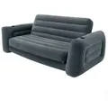 Produktbild: Intex Luftbett Aufblasbares Sofa Pull-Out 203x231x66cm, mit zwei integrierten Getränkehaltern grau