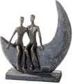 Produktbild: Casablanca by Gilde Dekofigur Skulptur Moon (1 St), Dekoobjekt, Höhe 24 cm, Pärchen, mit Spruchanhänger, Wohnzimmer