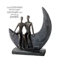 Produktbild: Casablanca Design Skulptur MOON 23x21cm bronzeoptik Paar auf Mond Hochzeit