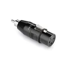 Produktbild: deleyCON Audio Adapter XLR auf Cinch RCA - Buchse auf Cinch RCA Stecker für 3-Pin XLR Kabel Mikrofon Lautsprecher Mischpult Musikinstrument Tonstudio