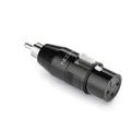 Produktbild: XLR Cinch Audio HiFi Adapter Kupplung Verbinder XLR Buchse zu Cinch RCA Stecker