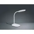 Produktbild: Defibrico - Led Schreibtischleuchte Boa In Weiß Mit Flex Gelenk & 4-fach Dimmer, 36cm