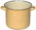 Produktbild: Riess, 0273-006, Topf mit Chromrand 20, CLASSIC - BUNT/PASTELL, Farbe Goldgelb, Durchmesser 20 cm, Höhe 17.1 cm, Inhalt 4 Liter, Emaille, OHNE DECKEL, Deckel optional, Kochtopf, Induktion