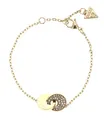 Produktbild: GUESS Blooming Summer Two Links Pave Bracelet S Armband Yellow Gold goldfarben