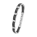 Produktbild: Amor Armband Edelstahl Kautschuk Herren Armschmuck, 20+2 cm, Silber, Kommt in Schmuck Geschenk Box, 9342433