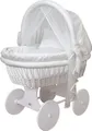 Produktbild: Waldin Baby Stubenwagen-Set mit Ausstattung,XXL,Gestell/Räder weiß lackiert,Weiß