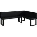 Produktbild: Meblini Eckbank, Schwarz, Leder, L-Form, 196x142 cm, Esszimmer, Bänke, Eckbänke