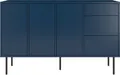 Produktbild: Mirka Minimalistischer Stil Kommode Auf Metallbeinen / 130 Cm / Marineblau